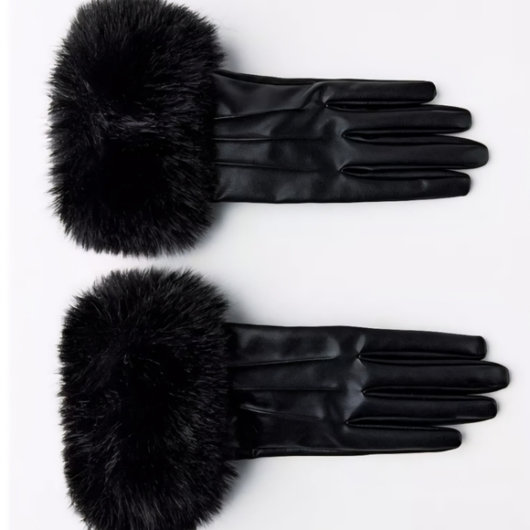 ZARA Women's Short Gloves(Black, Size:L) - Picture 4 of 6